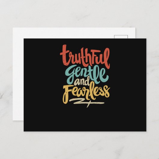 Truthful Zacht en Onbevreesd Briefkaart (Voorkant / Achterkant)