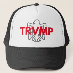 TRVMP-vrachtwagenhoed - rood met grijze adelaar Trucker Pet