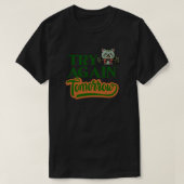 Try Again Tomorrow Funny Gym Cat Workout T-shirt (Design voorkant)