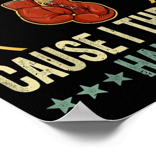 Try Jesus Not Me Cause I Throw Hands Funny Boxing  Poster (Hoek)