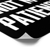 Try Jesus Not My Patience Funny Christian Gift Fai Poster (Hoek)