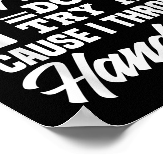 Try Jesus Please Don't Try Me - Funny Jesus Gift  Poster (Hoek)