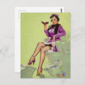 Try New Shoes Women Pin Up Briefkaart (Voorkant / Achterkant)