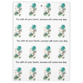 Try with all your heart success  klembord (Achterkant)