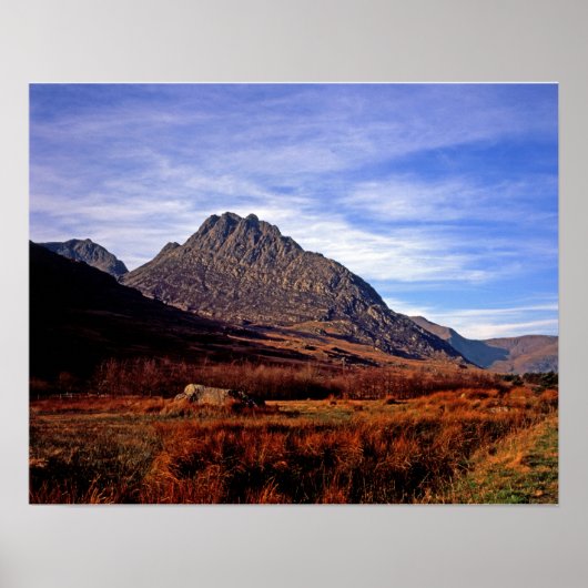 Tryfan Snowdonia North Wales Briefkaart Poster (Voorkant)