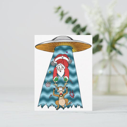 Trying to steal Santa Feestdagenkaart (Staand voorkant)