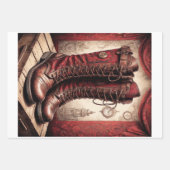 Tryptische Steampunk handschoenen, schoenen, bril  Inpakpapier Vel (Voorkant 2)