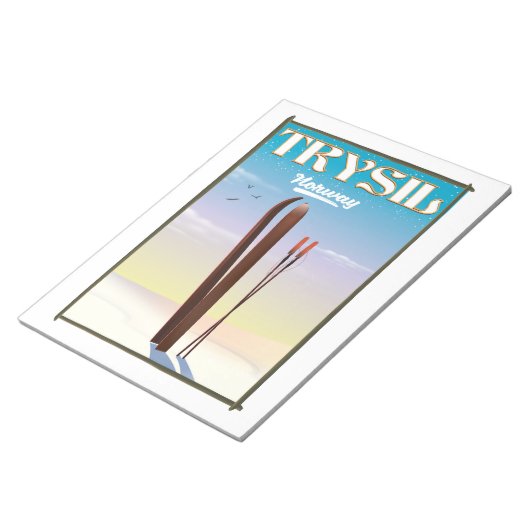 Trysil Noorwegen, Noorwegen ski reisposter Notitieblok (Schuin)
