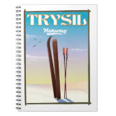 Trysil Noorwegen, Noorwegen ski reisposter Notitieboek (Voorkant)