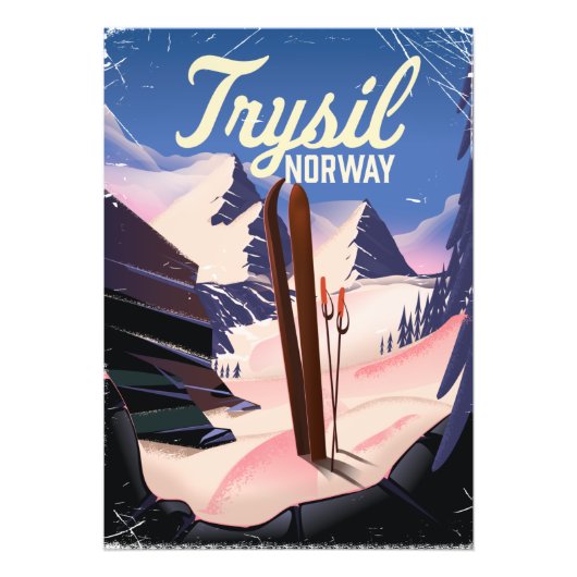 Trysil Noorwegen skiën Foto Afdruk (Voorkant)