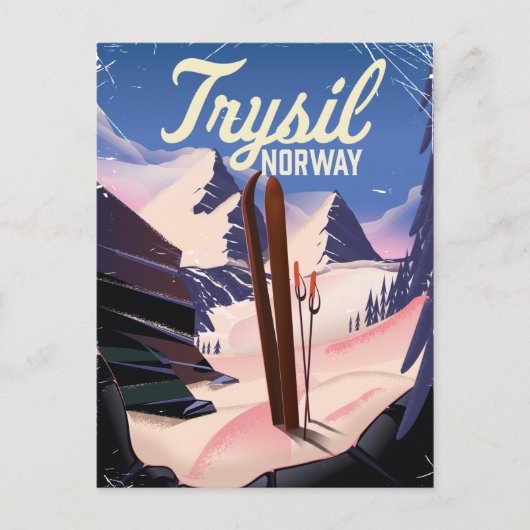 Trysil Noorwegen skigebied Briefkaart (Voorkant)