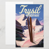 Trysil Noorwegen skigebied Briefpapier (Voorkant / Achterkant)