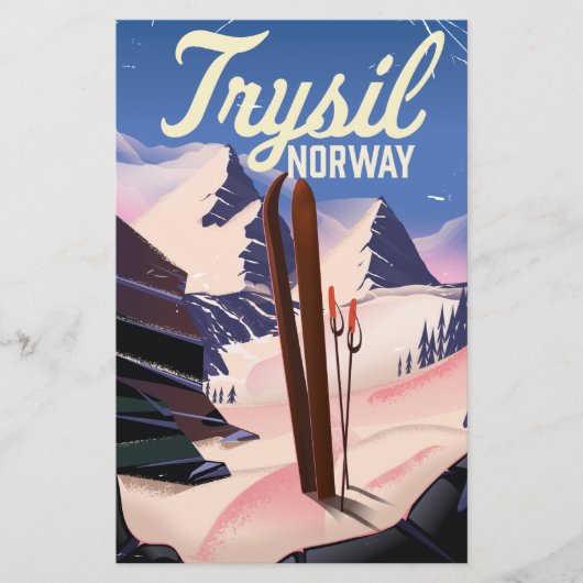 Trysil Noorwegen skigebied Briefpapier (Voorkant)