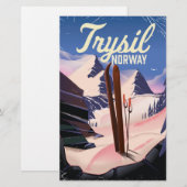 Trysil Noorwegen skigebied Briefpapier (Voorkant / Achterkant)
