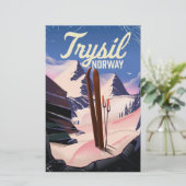Trysil Noorwegen skigebied Briefpapier (Staand voorkant)
