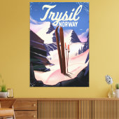 Trysil Noorwegen skigebied Canvas Afdruk (Insitu (Woonkamer))