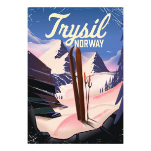 Trysil Noorwegen skigebied Foto Afdruk