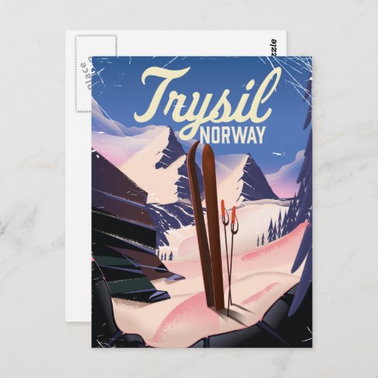 Trysil Norway ski Briefkaart (Voorkant / Achterkant)