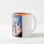 Trysil Norway ski Tweekleurige Koffiemok (Voorkant rechts)