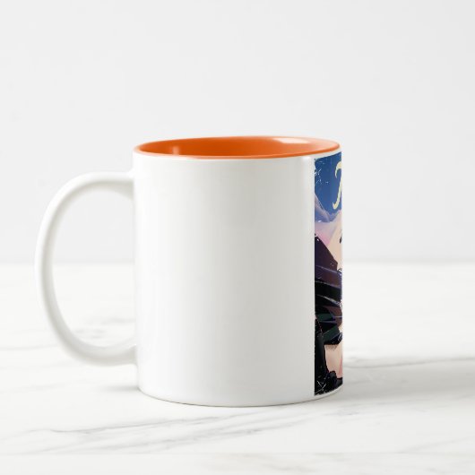 Trysil Norway ski Tweekleurige Koffiemok (Links)