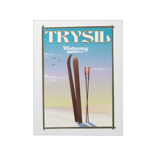 Trysil Norway skiposter Noorwegen Notitieblok (Linkerzijde)