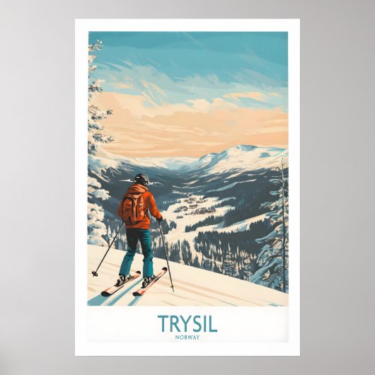 Trysil Ski Muur Kunst Ski Poster 1 (Voorkant)