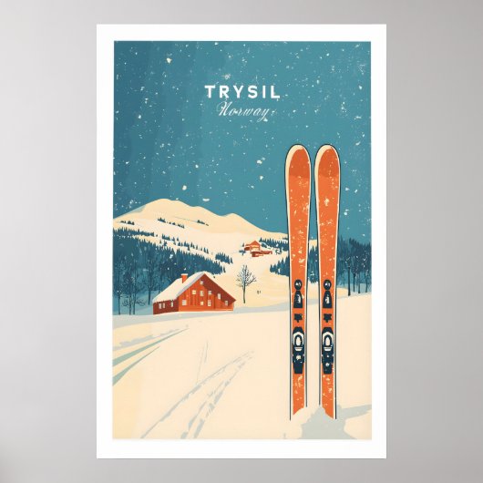 Trysil Ski Muur Kunstprint Noorwegen 1 Poster (Voorkant)