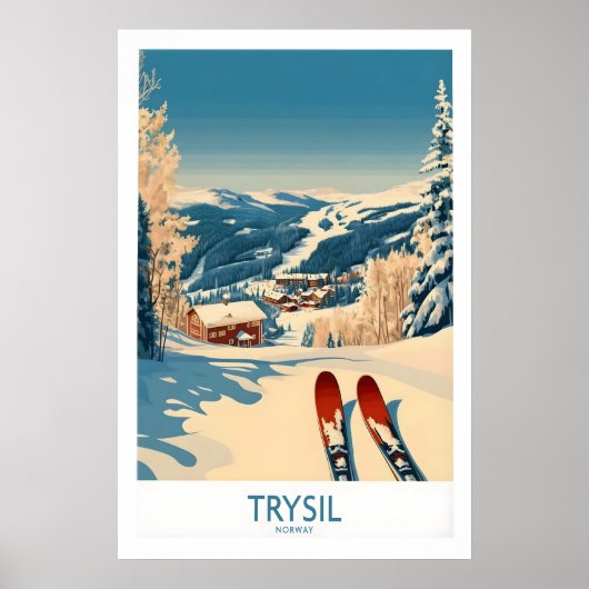 Trysil Ski Poster Noorwegen 1 (Voorkant)