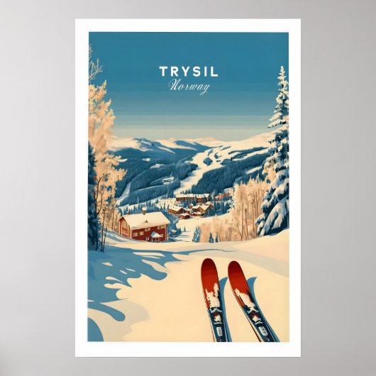 Trysil Ski Print Noorwegen Wintersport 1 (Voorkant)