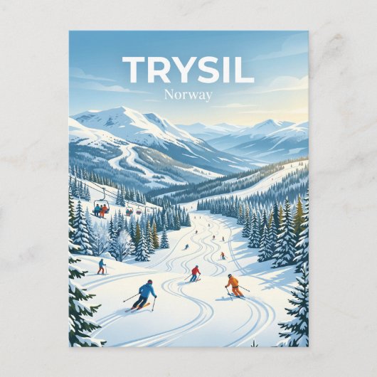 Trysil Ski Resort Noorwegen Briefkaart (Voorkant)
