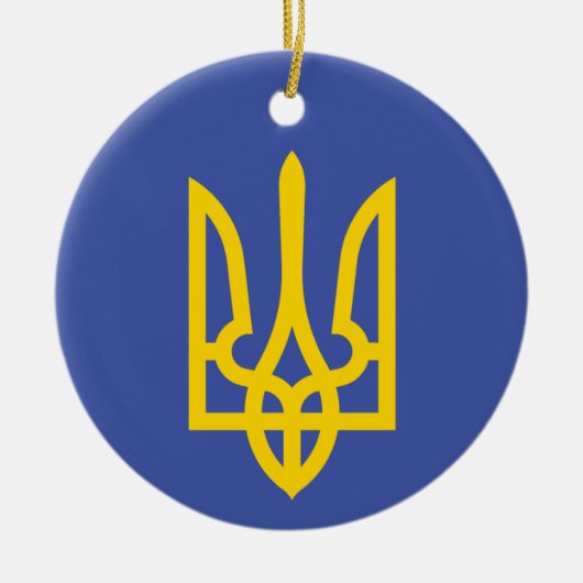 Tryzub Oekraïense versiering Keramisch Ornament (Voorkant)
