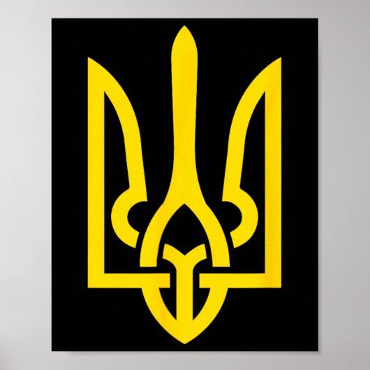 Tryzub Symbol Of Ukraine Poster (Voorkant)