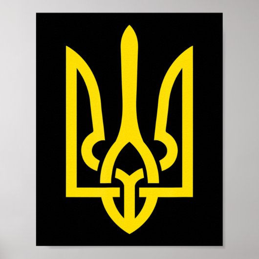 Tryzub Symbool van Oekraïne Patriot stand-by Poster (Voorkant)
