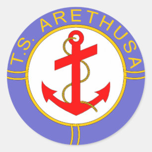 TS Arethusa Badge Ronde Sticker