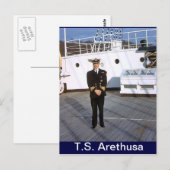 TS Arethusa, CHief P0, kapitein voor een dag Briefkaart (Voorkant / Achterkant)