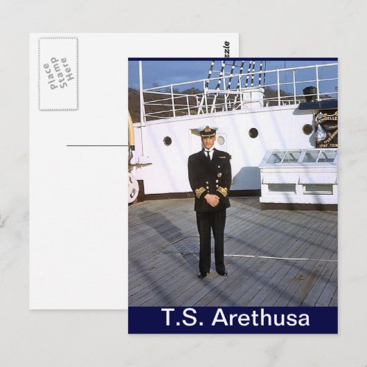 TS Arethusa, CHief P0, kapitein voor een dag Briefkaart (Voorkant / Achterkant)