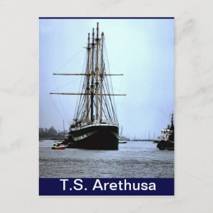 TS Arethusa, die naar boven gaat Briefkaart