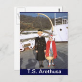 TS Arethusa, kerstfeest Briefkaart (Voorkant / Achterkant)