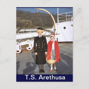 TS Arethusa, kerstfeest Briefkaart