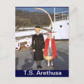 TS Arethusa, kerstfeest Briefkaart (Voorkant)