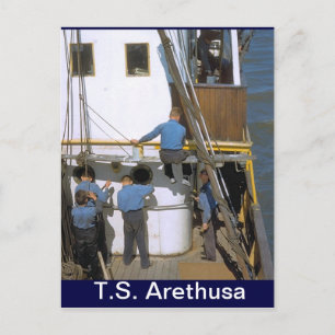 TS Arethusa, Maintenance party Briefkaart