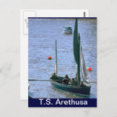 TS Arethusa, SAiling de walvisvaarder Briefkaart (Voorkant / Achterkant)