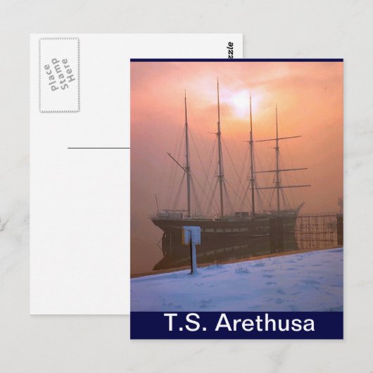 TS Arethusa, Sunset and Snow Briefkaart (Voorkant / Achterkant)