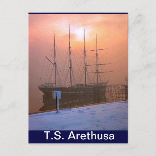 TS Arethusa, Sunset and Snow Briefkaart (Voorkant)