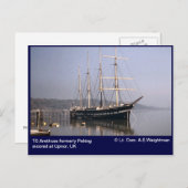 TS Arethusa voordien Peking gerookt te Upnor Briefkaart (Voorkant / Achterkant)