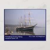 TS Arethusa voordien Peking gerookt te Upnor Briefkaart (Voorkant)