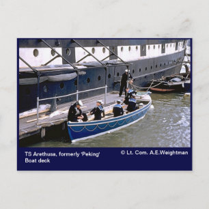 TS Arethusa, voorheen "Peking"-bootdek Briefkaart