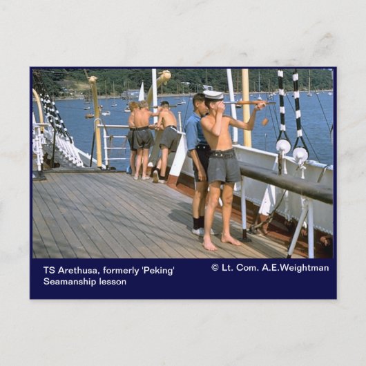 TS Arethusa, voorheen "Peking" Briefkaart (Voorkant)