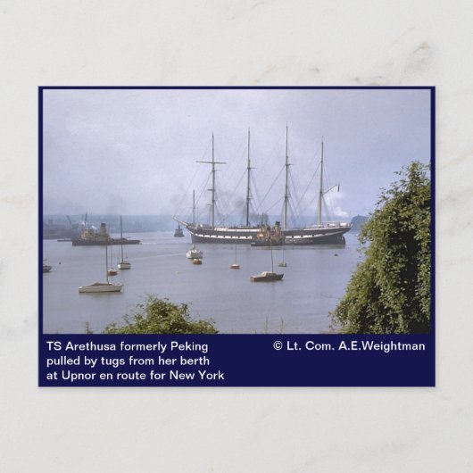 TS Arethusa voorheen Peking, Upnor Briefkaart (Voorkant)