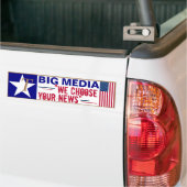 T's for Trump Big Media - WE kiezen uw nieuws Bumpersticker (Op Truck)
